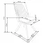 Stolička K206 kov/ekokoža biela 48x58x87,4