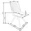 Stolička K206 kov/ekokoža biela 48x58x87,4