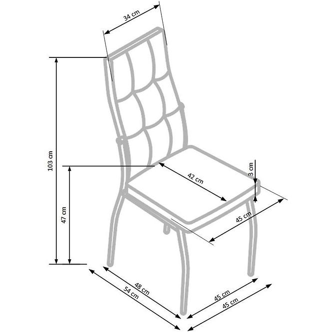 Stolička K334 tkanina/kov tmavý popol 45x54x103