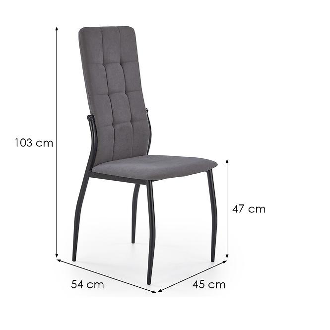 Stolička K334 tkanina/kov tmavý popol 45x54x103