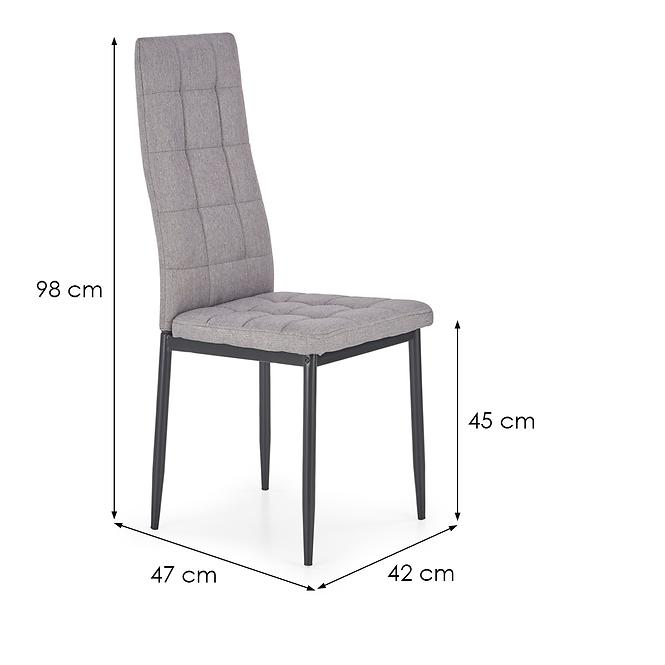 Stolička K292 tkanina/kov popol 45x65x98