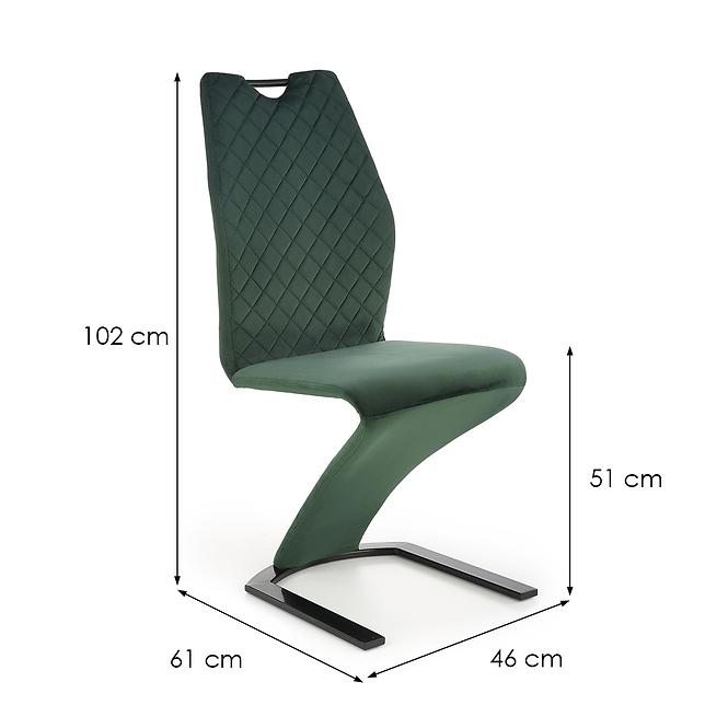 Stolička K442 tkanina/kov tmavá zelená 46x61x102,6