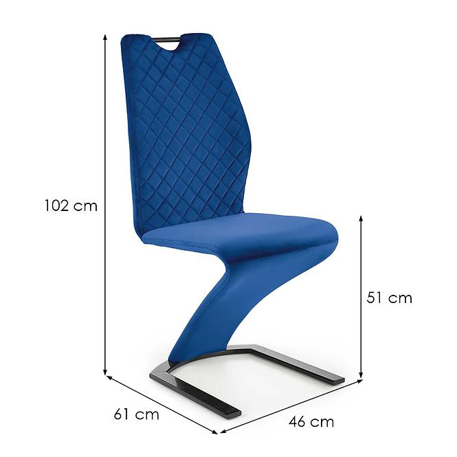 Stolička K442 tkanina/kov granát 46x61x102