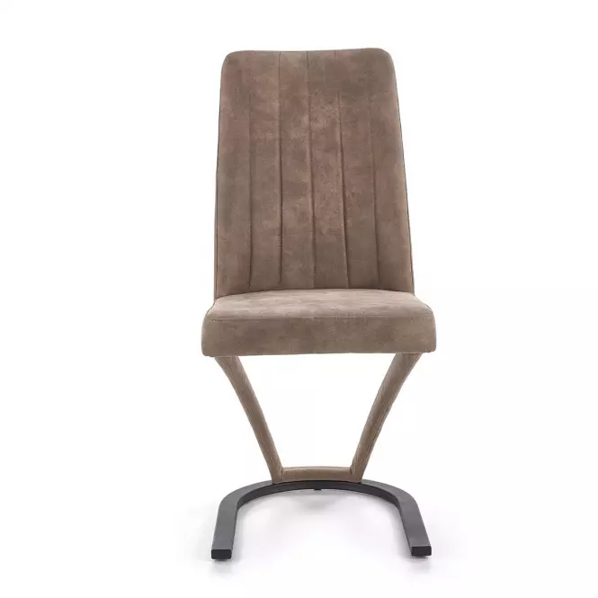 Stolička K338 ekokoža/kov hnedá 46x61x98