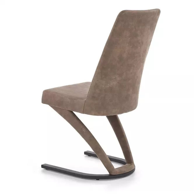 Stolička K338 ekokoža/kov hnedá 46x61x98