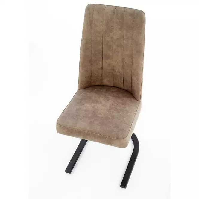 Stolička K338 ekokoža/kov hnedá 46x61x98