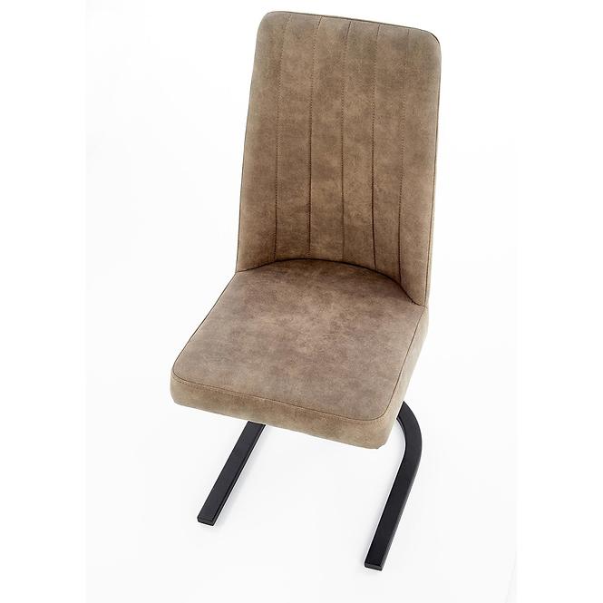 Stolička K338 ekokoža/kov hnedá 46x61x98