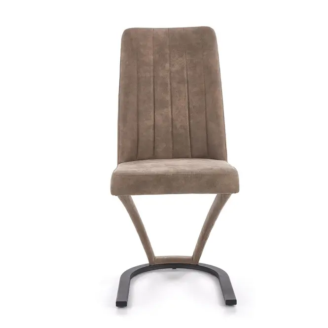 Stolička K338 syntetická koža/kov hnedá 46x61x98