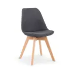 Stolička K303 tkanina/drevo tmavý popol 48x54x83