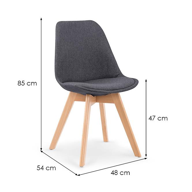 Stolička K303 tkanina/drevo tmavý popol 48x54x83,2