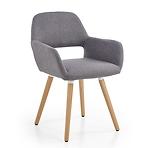 Stolička K283 tkanina/drevo popol 56x56x80