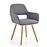 Stolička K283 tkanina/drevo popol 56x56x80