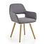 Stolička K283 tkanina/drevo popol 56x56x80