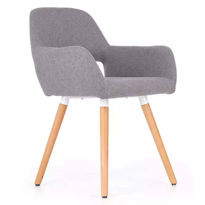 Stolička K283 tkanina/drevo popol 56x56x80