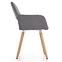 Stolička K283 tkanina/drevo popol 56x56x80,5