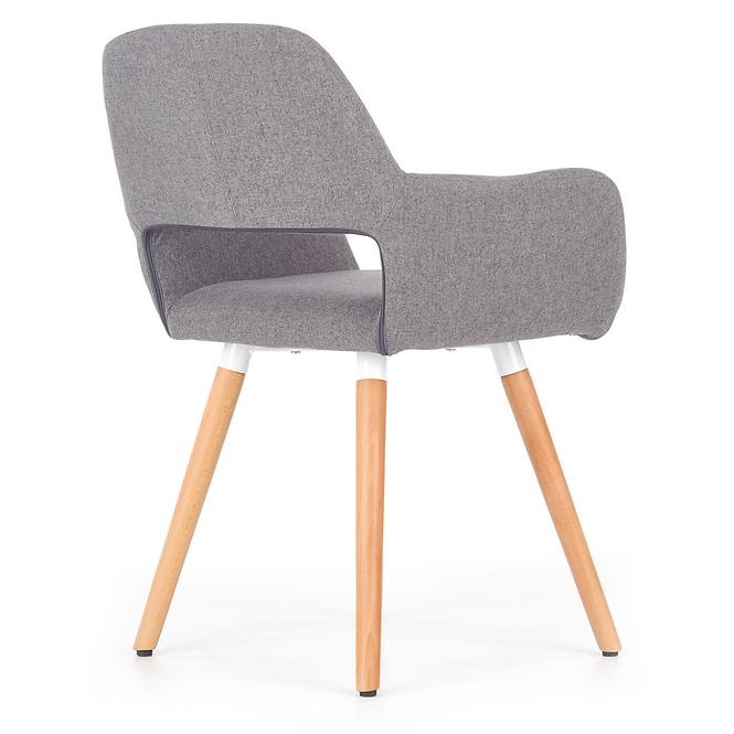 Stolička K283 tkanina/drevo popol 56x56x80