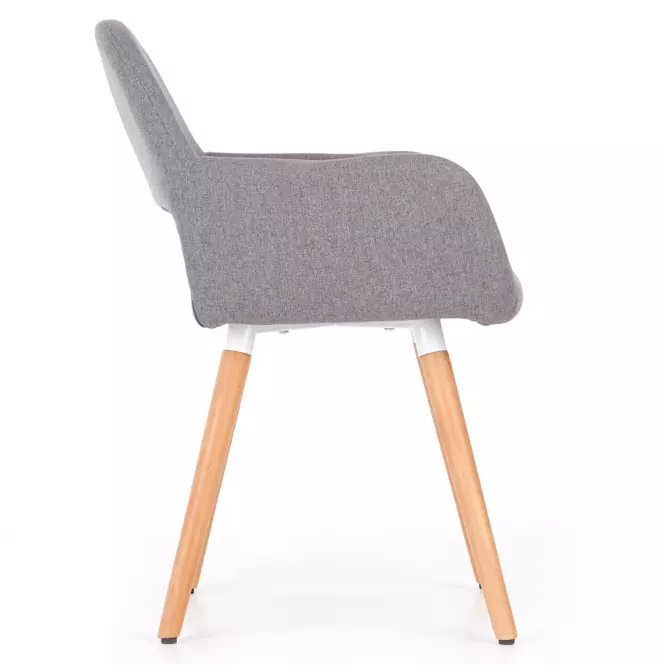 Stolička K283 tkanina/drevo popol 56x56x80