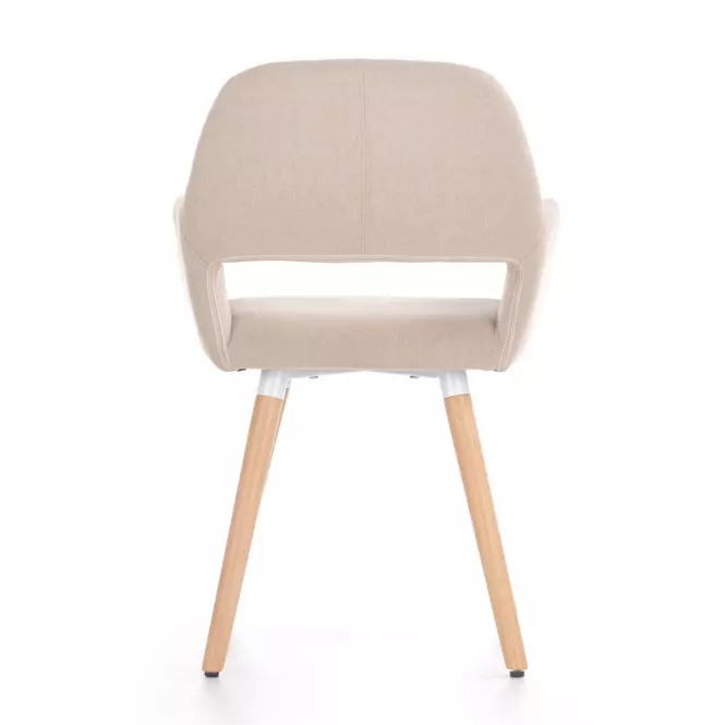 Stolička K283 tkanina/drevo béž 56x56x80