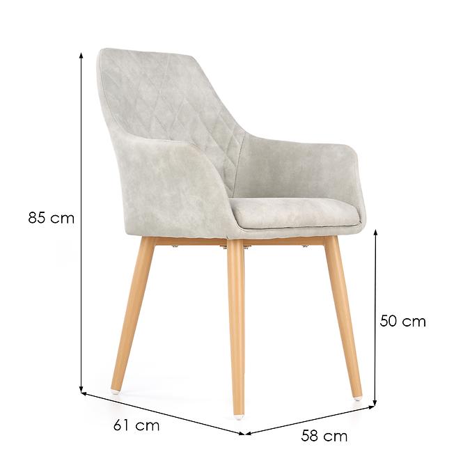 Stolička K287 ekokoža/kov popol 58x61x85