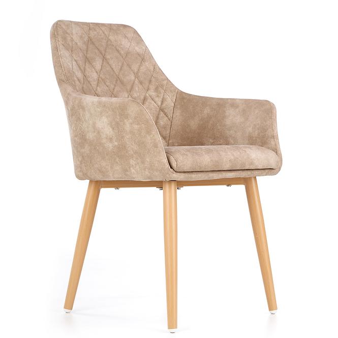 Stolička K287 ekokoža/kov béž 58x61x85