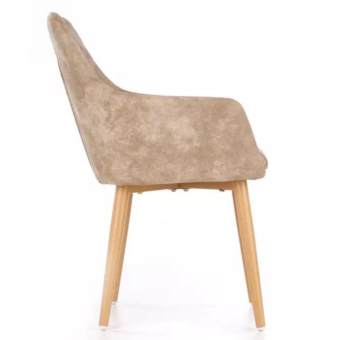 Stolička K287 ekokoža/kov béž 58x61x85