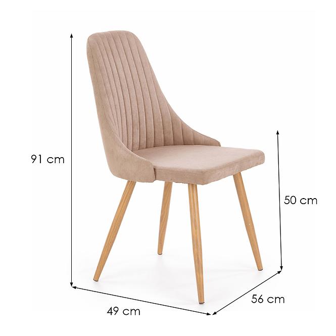 Stolička K285 tkanina/kov béž 56x49x91