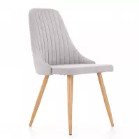 Stolička K285 tkanina/kov svetlý popol 56x49x91