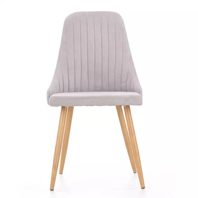Stolička K285 tkanina/kov svetlý popol 56x49x91