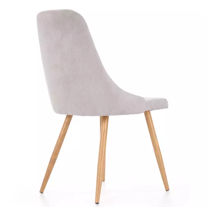 Stolička K285 tkanina/kov svetlý popol 56x49x91
