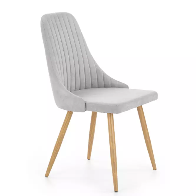 Stolička K285 tkanina/kov svetlý popol 56x49x91