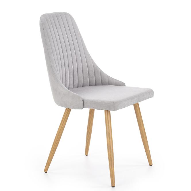 Stolička K285 tkanina/kov svetlý popol 56x49x91