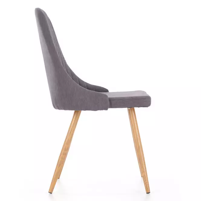 Stolička K285 tkanina/kov tmavý popol 56x49x91