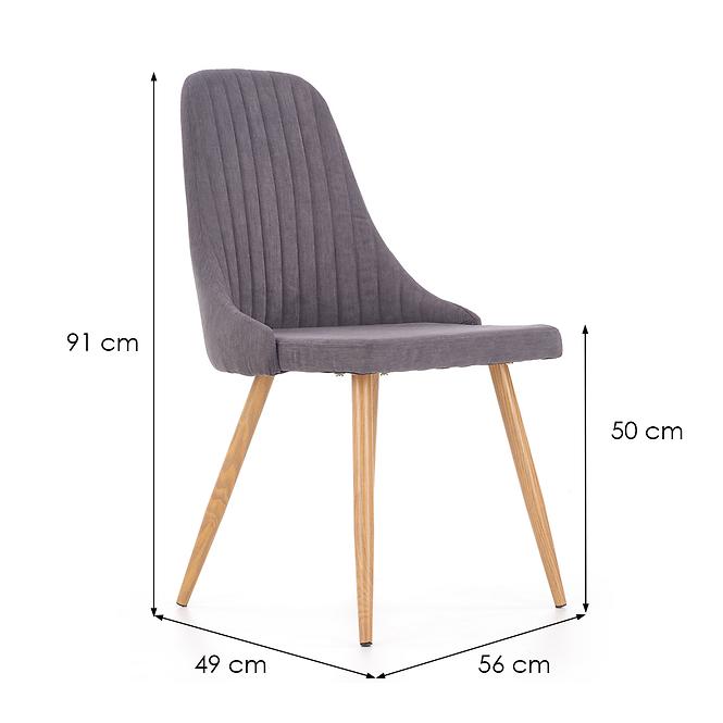 Stolička K285 tkanina/kov tmavý popol 56x49x91