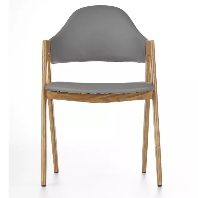 Stolička K247 ekokoža/kov popol 53x57x80