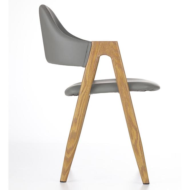 Stolička K247 ekokoža/kov popol 53x57x80
