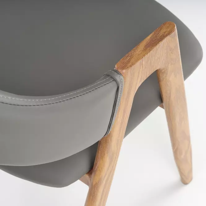 Stolička K247 ekokoža/kov popol 53x57x80