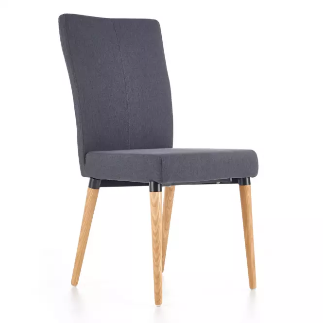 Stolička K273 tkanina/drevo tmavý popol 45x60x95