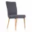 Stolička K273 tkanina/drevo tmavý popol 45x60x95
