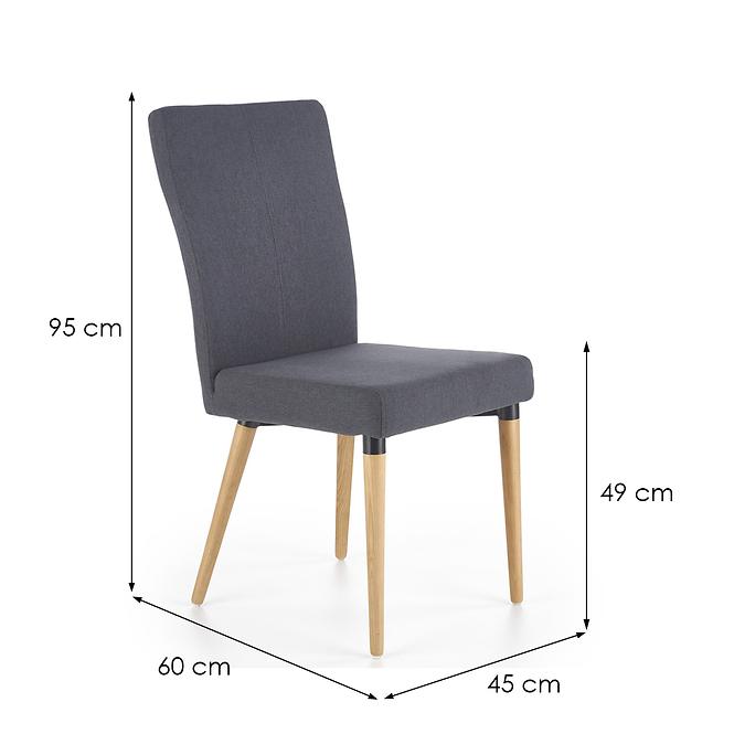 Stolička K273 tkanina/drevo tmavý popol 45x60x95