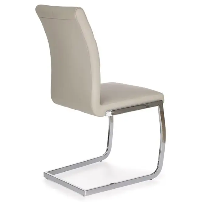 Stolička K85 kov/ekokoža tmavý krém 42x56x100,2