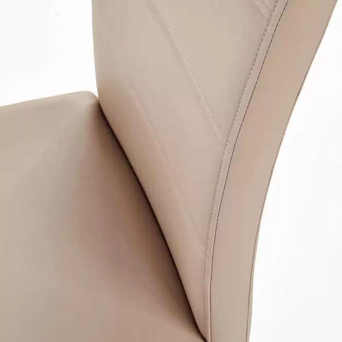 Stolička K85 kov/ekokoža cappucino 42x56x100