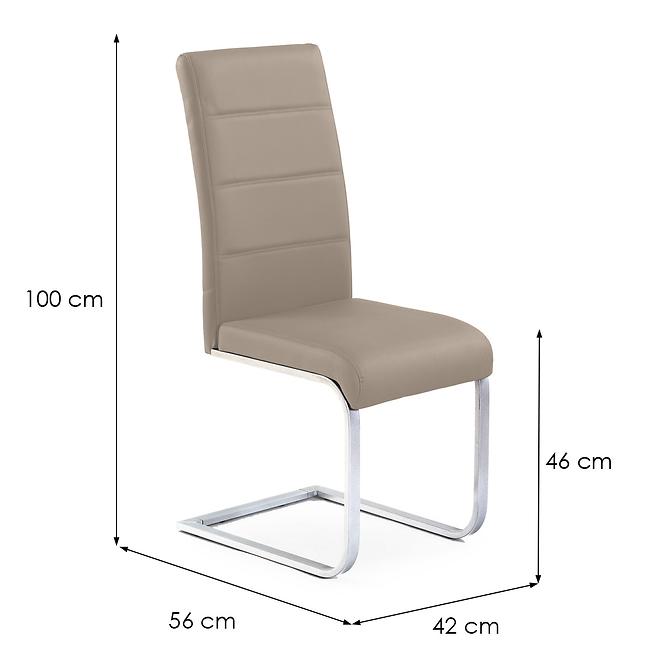 Stolička K85 kov/ekokoža cappucino 42x56x100