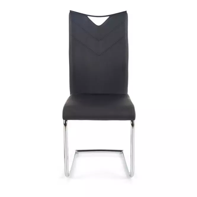 Stolička K224 kov/ekokoža čierna 44x59x100