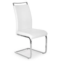 Stolička K250 kov/ekokoža biela 42x59x99