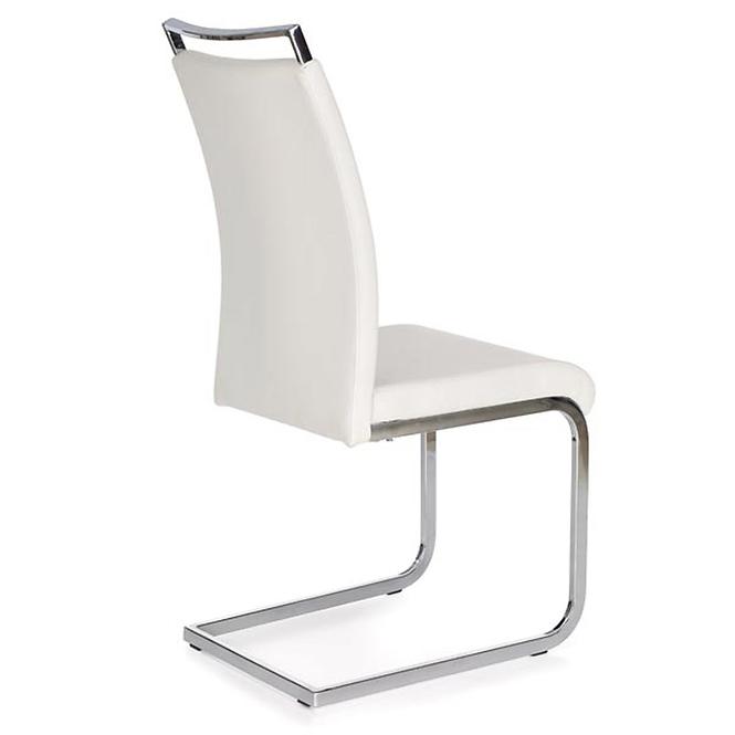 Stolička K250 kov/ekokoža biela 42x59x99