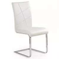 Stolička K108 kov/ekokoža biela 43x57x96