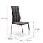 Stolička K416 velvet/kov popol 43x54x101,2