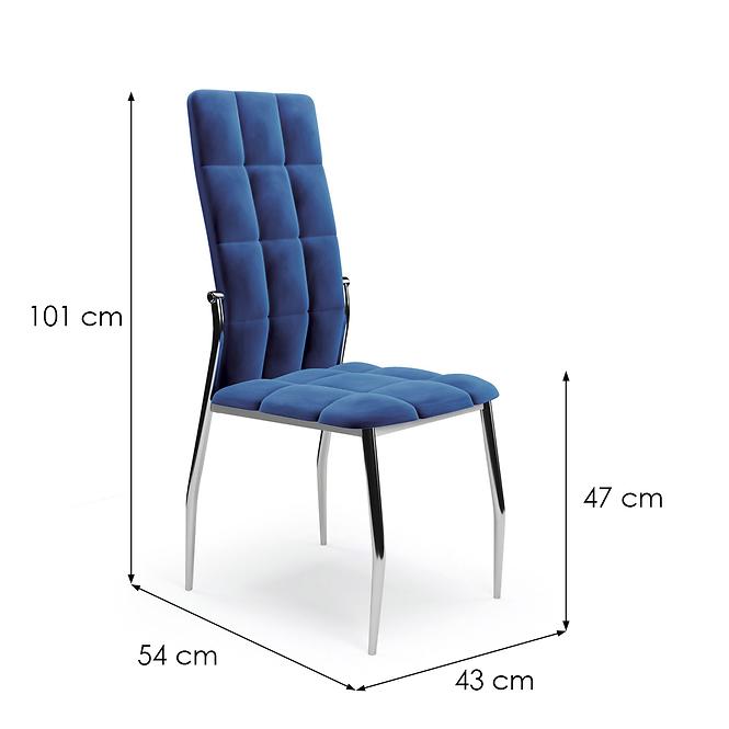 Stolička K416 velvet/kov granát 43x54x101