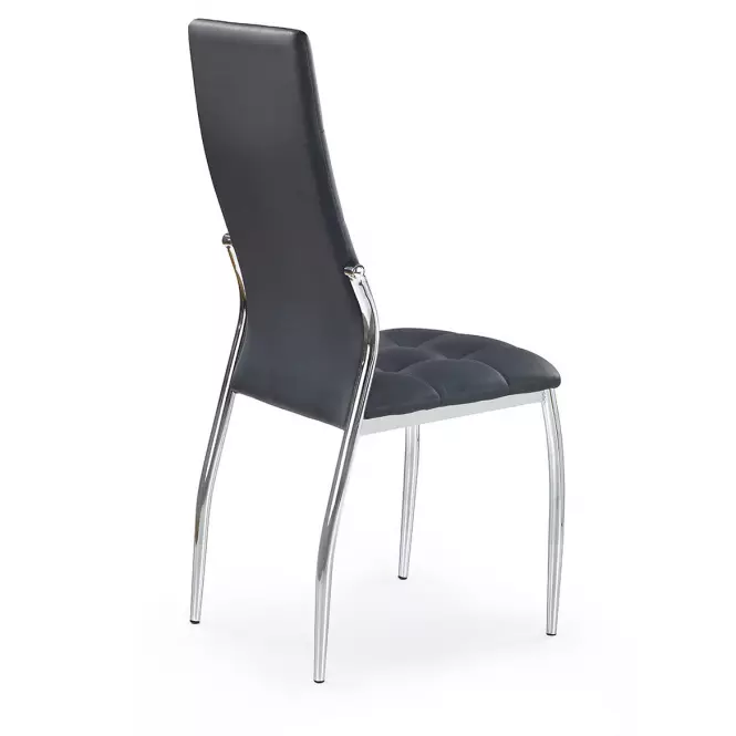 Stolička K209 kov/ekokoža čierna 43x54x101