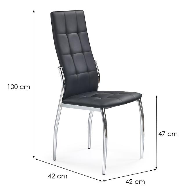 Stolička K209 kov/ekokoža čierna 43x54x101
